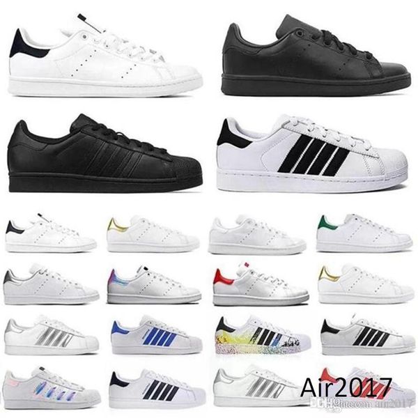 

new quality r stan smith flat casual skateboard shoes homme leather mens womens fashion platform designer sneakers, Black