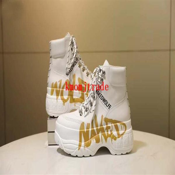

woman new season naked wolfe wicked bootie naked wolfe sprinter sneaker track low-platform graffiti lace-up 3d shoes222x, Black
