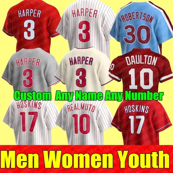 

new men women bryce youth 2022 baseball jerseys darren daulton philadelphia harper maikel franco rhys hoskins aaron phillies nola mitch, Black