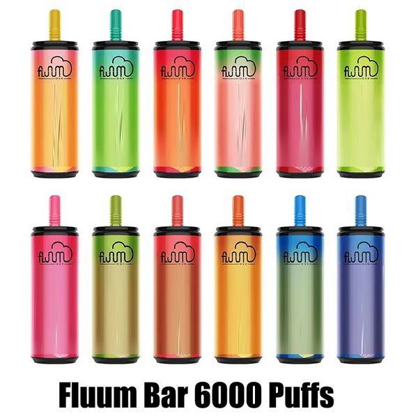 

17350 battery authentic fluum 6000 puffs bar 600mah 15ml prefilled cartridge pod devices with mesh coil rechargeable disposable vaporizer ki