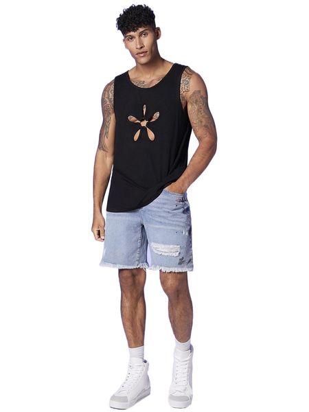 

men o-ring laser cut front tank l51s#, White;black