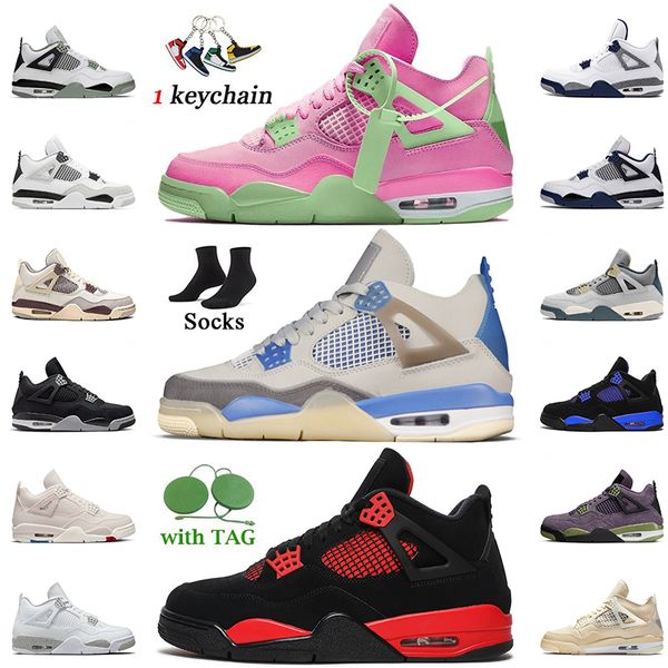 

2022 jumpman 4 blue red thunder sail pink 4s basketball shoes retro sneakers for women mens jorden4s seafoam midnight navy craft psgs ts cac