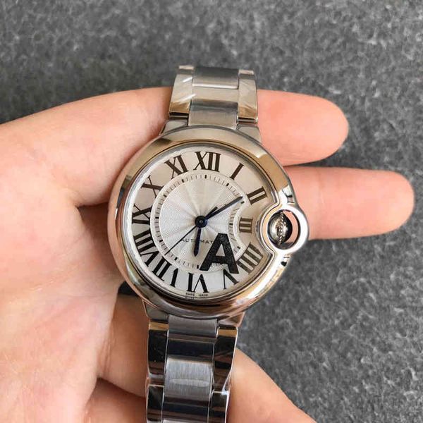 

v6 advertising blue 33mm mechanical women's leisure sports business automatic watch, Slivery;brown