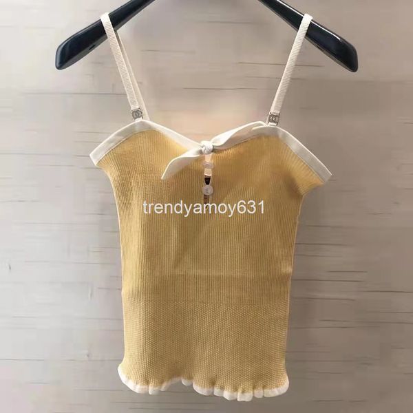 

women's tanks & camis design in spring and summer of , sense temperament, slim fitting suspender, wearing a small fragrant bow color ma, White