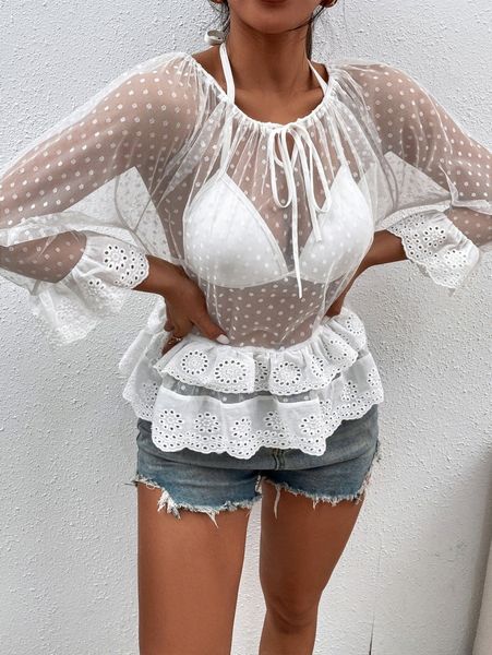 

tiered layer cover up 130h#, White;black