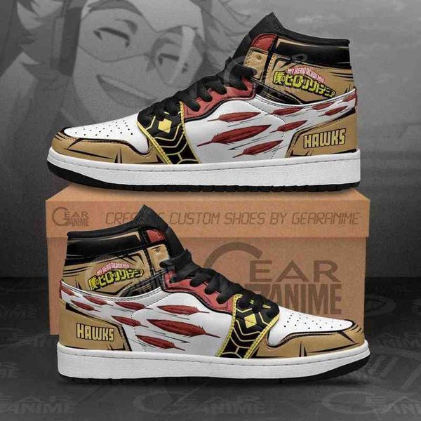 

keigo takami sneakers custom hawks hero my academia anime shoes, Black