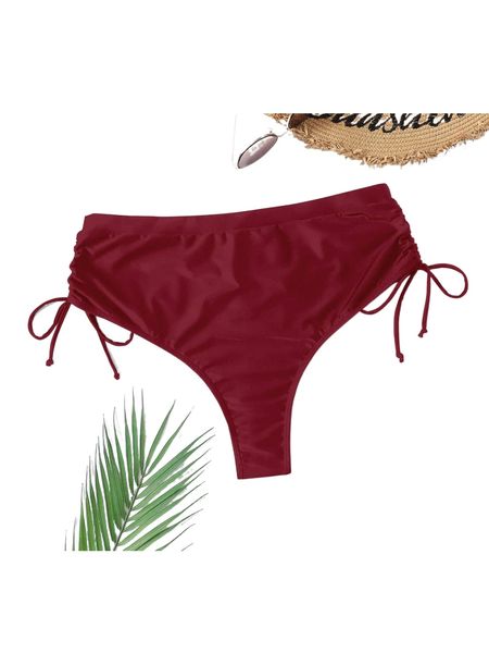 

plus drawstring bikini panty q9yk#, Black