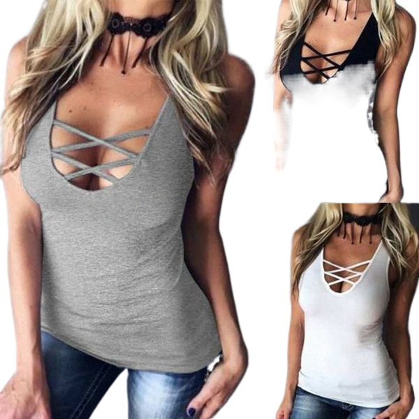 

fc083 spot amazon wish2022 women's bottoming shirt joker t-shirt european and american women's vest strap n4mz#, White