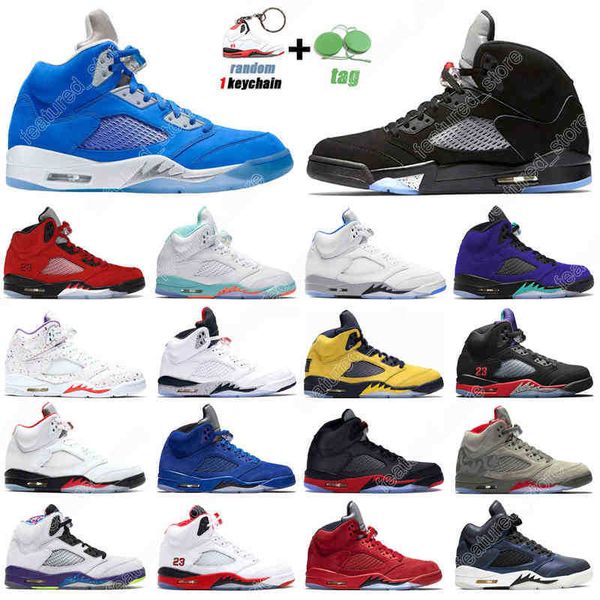 

5s raging red basketball shoes 5 blue bird hyper royal og black metallic michigan inspire light aqua mens trainers outdoor sports