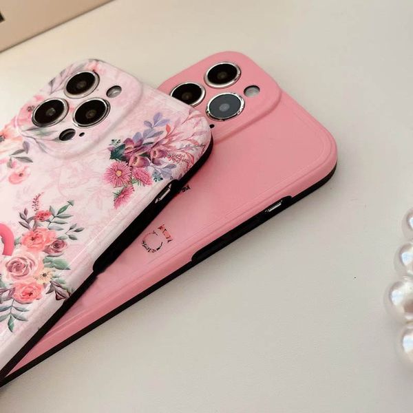 Custodia per iPhone vintage Flower Custodie per telefoni di design di lusso per iPhone 13 Pro Max 11 12pro Xsmax XR X XS 7 8 Plus Lettera G Soft Shell Cover