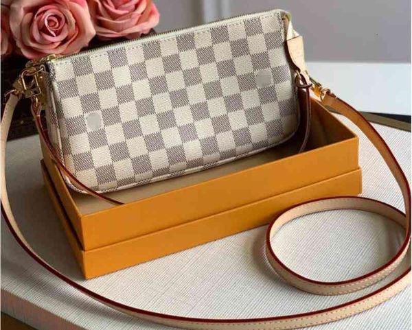 

n41207 pochette accessoires accessories bag mahjong white grid women totes handbags s shoulder s clutches backpacks pouches