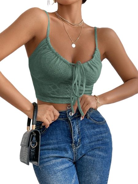 

knot front schiffy bustier cami 73es#, White