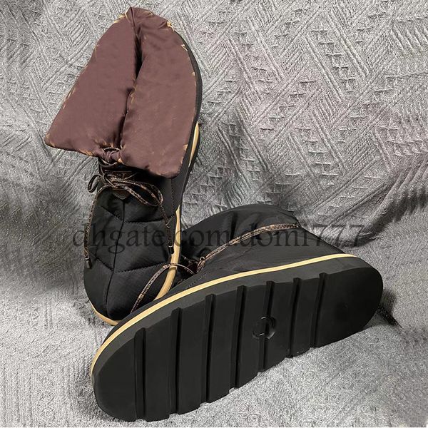 

dropship fashion winter warm women's boots with flower letters for women lace up designer boots eu 35-41, Black