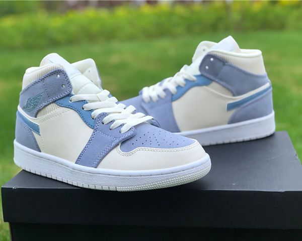 

brand shoes jumpman 1smen women mid basketball dusty blue luxury designer mens womens banned bred toe chicago trainers sneakers