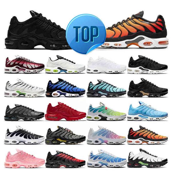 

2022 tn plus running shoes mens black white sustainable neon green hyper pastel blue burgundy oreo women breathable sneakers trainers outdoo