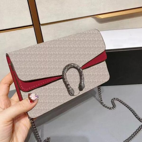 2022 borse da donna firmate Bacchus marca moda messenger una catena a spalla portafoglio di qualità classica rete rossa obliqua