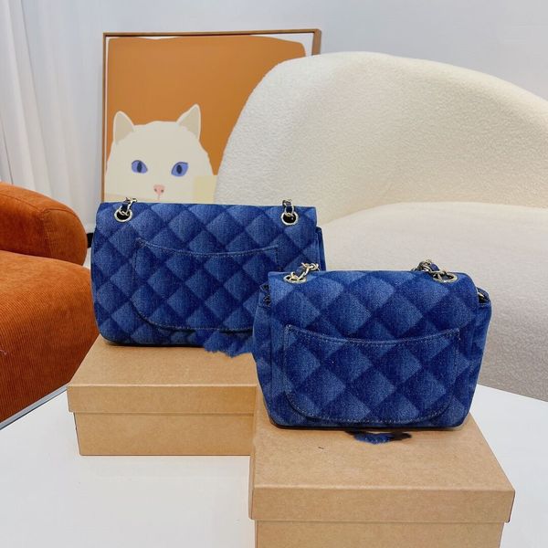 

flap cf one shoulder cross-body bag designer 5a high-end quality women's armpit banquet coin purse big size24 16 5cm small size 17 7