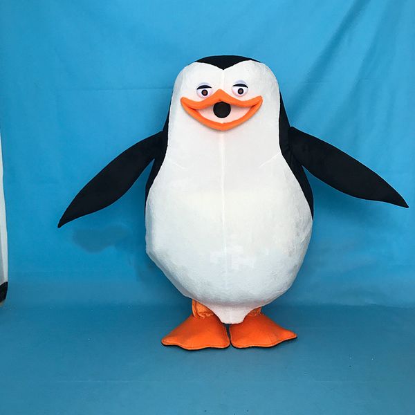 Mascote boneca traje Os pinguins de Madagascar Pinguim Mascote Traje Halloween Fantasia Vestido Animal Mascote Mascote Costumes Tamanho adulto