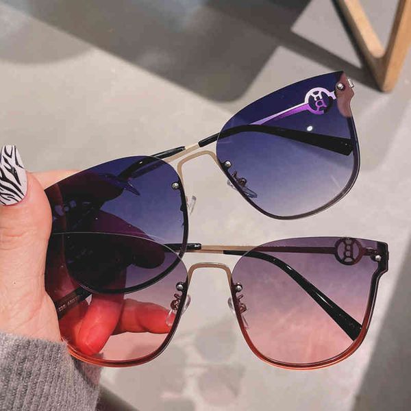 

luxury brand designer 2022 men's and women's fashion brown half frame sunglass uv protection vintage sun glasses for men ladies ey, White;black