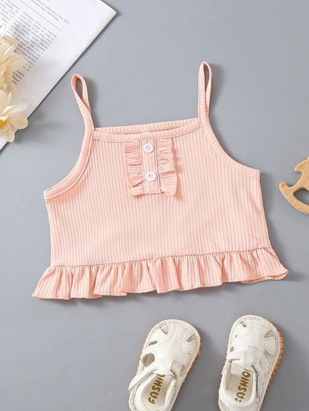 

toddler girls ruffle hem cami she, Blue