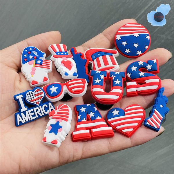 1 Pz USA American Love Charms per scarpe a forma di cuore Accessori Black Life Prayer Decorazione per scarpe in PVC per Croc jibz Regali di Natale