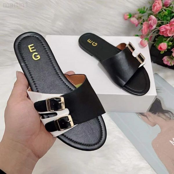 

slippers designer 2022 women's flat sandals for ladies slipperswkbo, Black