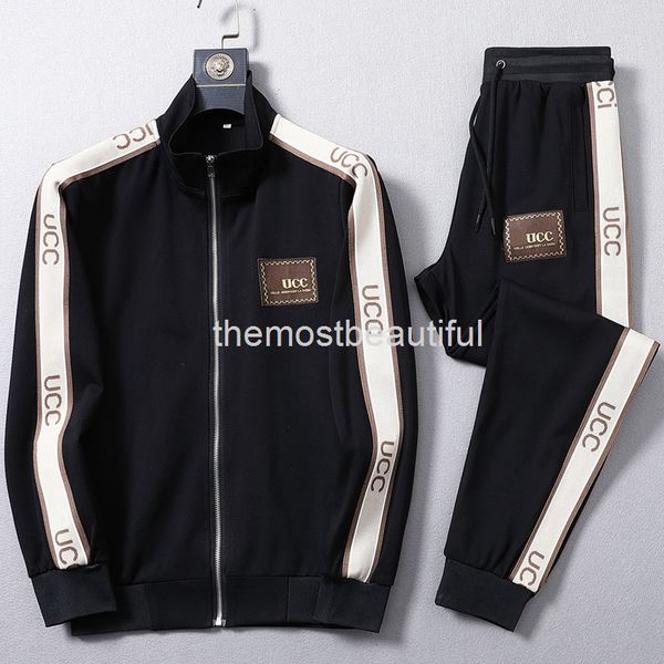 

men's tracksuits light and luxurious roman cotton casual sportswear set men's fashion two-piece large european, Gray