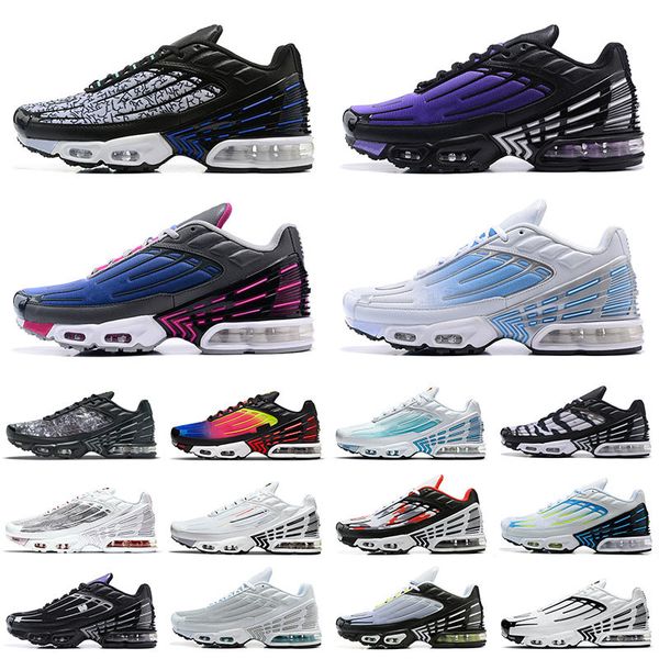 

fashion tn plus 3 men running shoes women black white tns trainers des chaussures wolf grey graphy pack multi crater sports sneakers