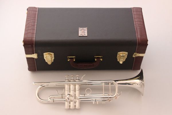 

margewate bb trumpet silver plated b flat trompete musical instrument with accessories