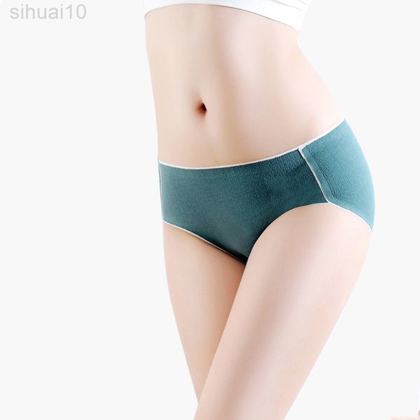 

fashion women briefs breathable 100% cotton cross briefs comfort underwear ladies solid seamless underwear size  xl l220802, Black;pink