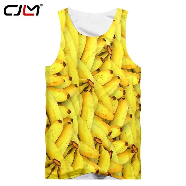Мужская летняя майка на бретелях с 3D принтом, креативный фруктовый банан, повседневный креативный дизайн, мужские большие размеры 220623