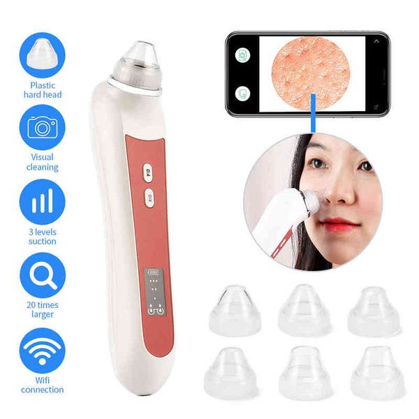 

20 times larger visul pore blackhead remover wireless wifi blackhead removal facial deep cleaning microscope camera pimple acne 220514