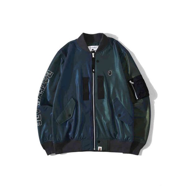 

men's hoodies & sweatshirts early autumn men's casual gradient reflective thin windbreaker jacket p2lm, Black