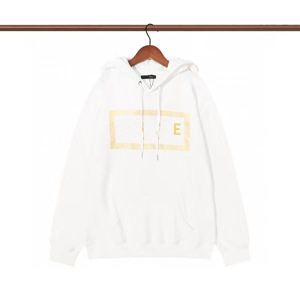

designer clothing pullover sweater bronzing print hooded sweatshirts couples same style fashion loose thick white jacket m-xxl, Black
