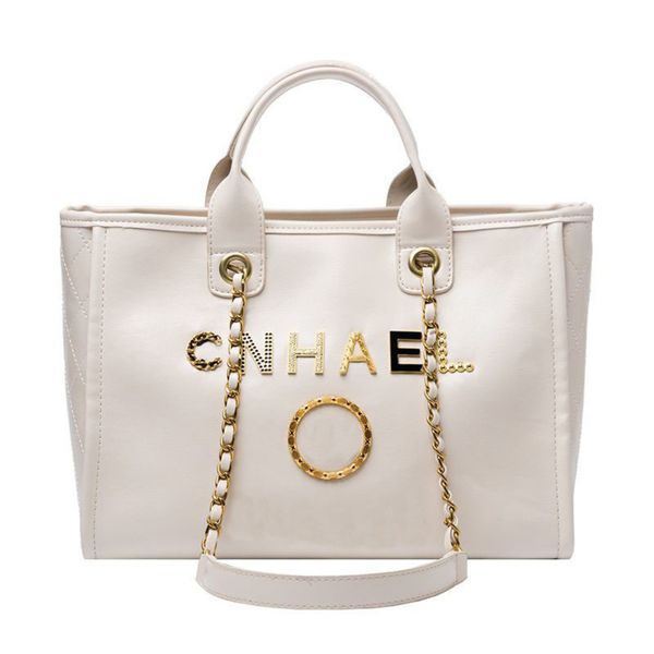 

women's classic luxury handbags beach bags brand ch metal badge tote bag designer small mini evening handbag female capacity large leat, Black;red