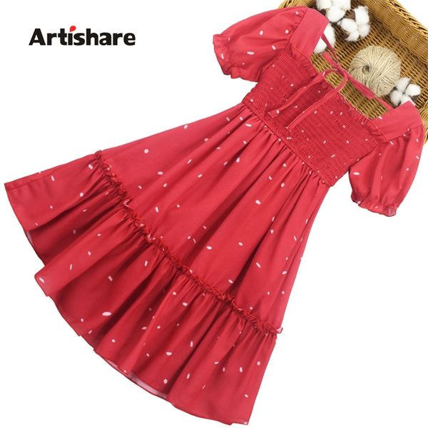 

summer dresses for girls floral pattern ' est kids dress teenage costumes 220422, Red;yellow