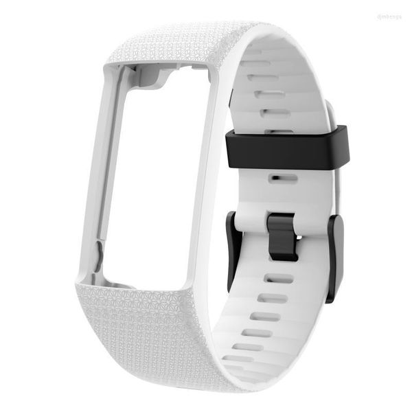 Guarda le bande TPE cinghia per polar bn A360/A370 Accessori per orologi in silicone intelligente Women Men Black Buckle Belt Band