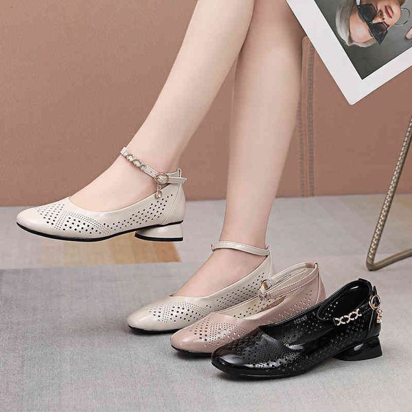 

dress shoes dongdong women's shoes leather soft sole spring and summer flat bottomed thick heel patent single large k928, Black