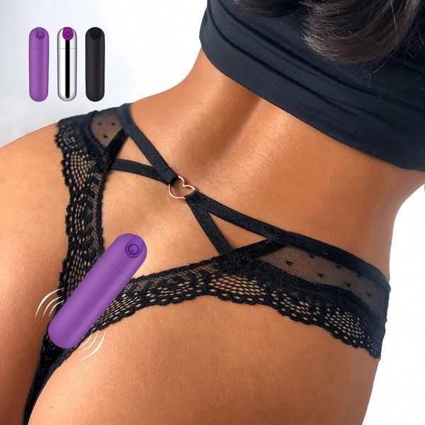 Ricarica USB indossabile Mini potente vibratore a pallottola a 10 velocità Stimolatore clitoride femminile Vagina G Spot Dildo giocattoli sexy