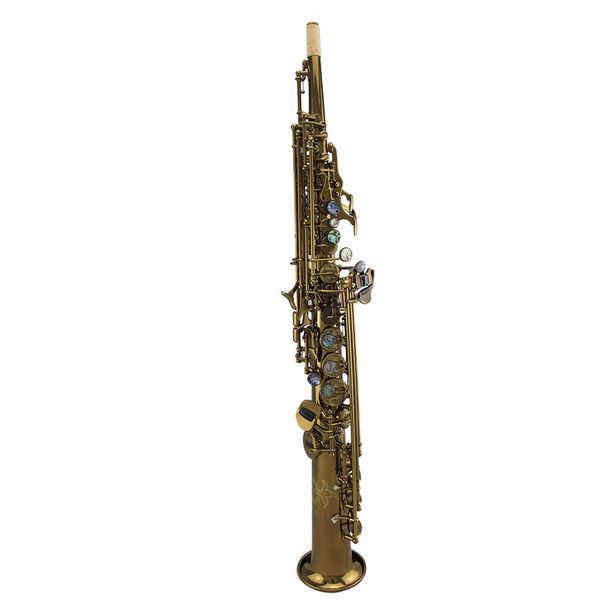 

high grade champagne gold one piece straight soprano saxophone