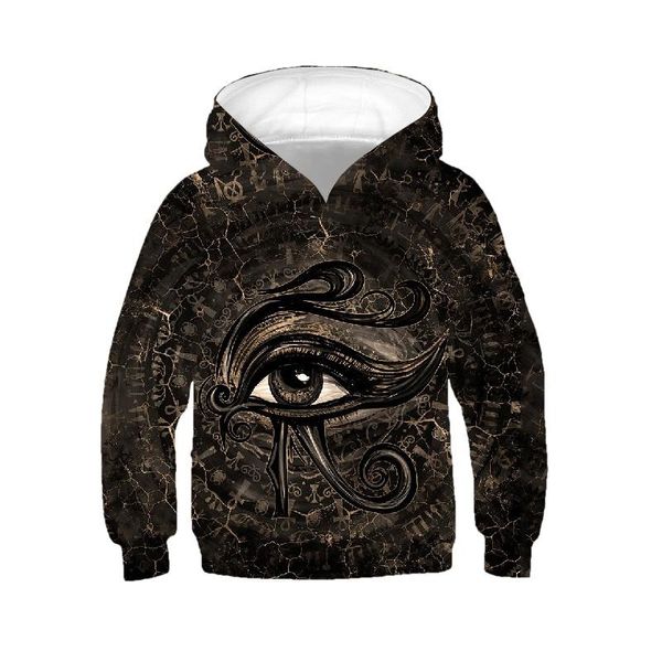 Felpe con cappuccio da uomo Felpe Jumeast Abbigliamento per bambini Primavera Stampa 3D Antichi dei egiziani Occhio di Horus Ragazza Felpa Moda Ragazzo Oversize Aut