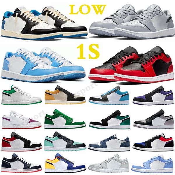 

1 1s Low Bred Toe Unc Basketball Shoes Og Cactus Black White Paris Archeo Pink Easter Reverse Bred Men Trainers Women Designer Shattered Backboard Wolf Grey