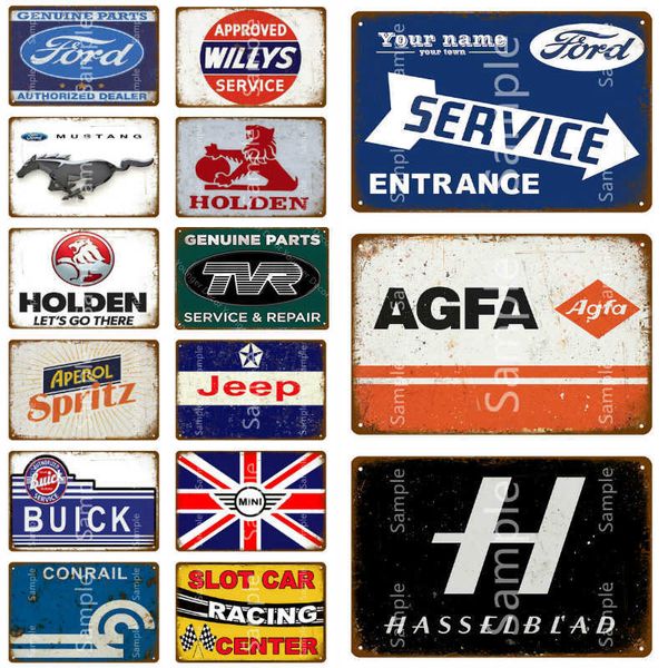 

garage metal sign plaque genuine parts service retro vintage metal tin sign garage car repair man cave wall art decor