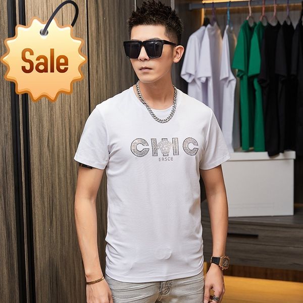 

2022c factory direct sale trendy brand men's t-shirts women's cotton short sleeve t-shirt summer new fashion round neck, White;black