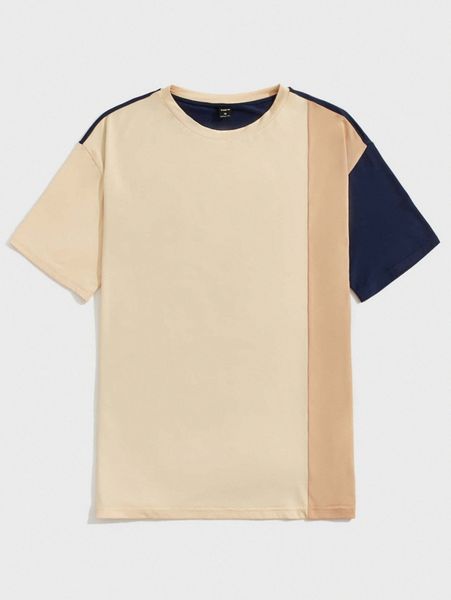 

men color block tee b9jc#, White;black