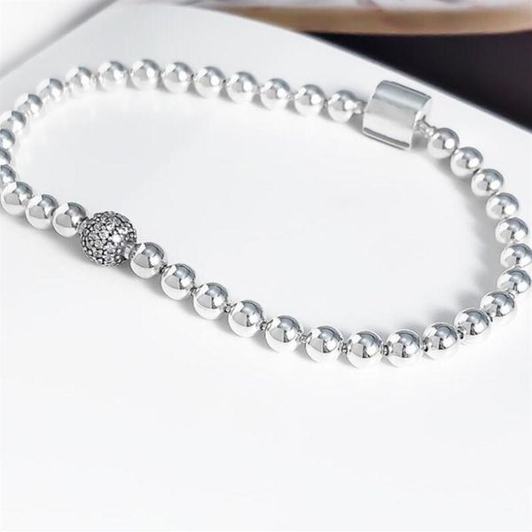 

s beautiful women's beads pave bracelet summer jewelry for pandora 925 sterling silver hand chain beaded bracelets wi308e, Golden;silver