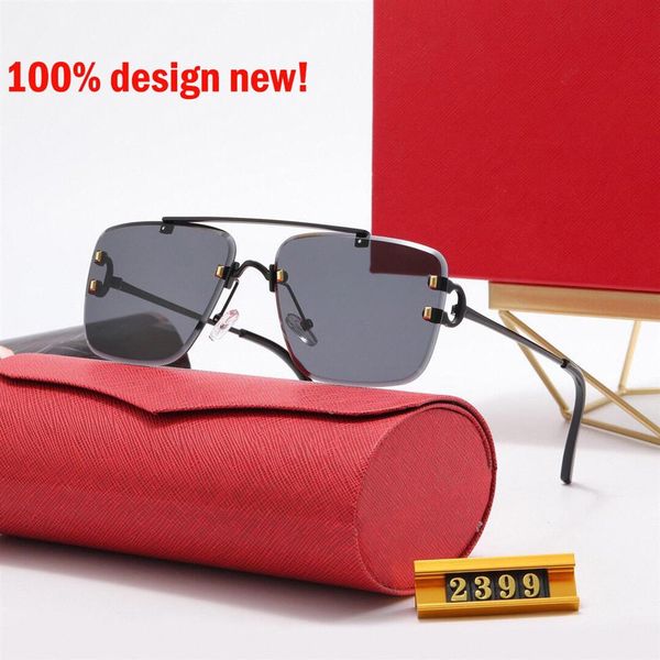 

red fashion sport sunglasses for men 2021 buffalo horn glasses mens women rimless sun eyeglasses black gold metal frame eye212u, White;black