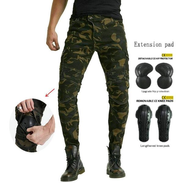 MOTORCYCY APARELO Volero Camuflagem Pants Motocross Cavaleiro Casual Casual Jeans Locomotiva Local de Proteção para Menmotorcy