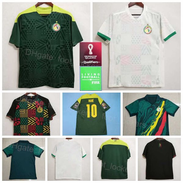 

senegal 10 mane soccer jerseys qatar world cup 2022 7 keita balde 19 diedhiou 18 sarr 3 koulibaly 5 gueye 8 kouyate 16 mendy diallo ciss foo, Black;yellow