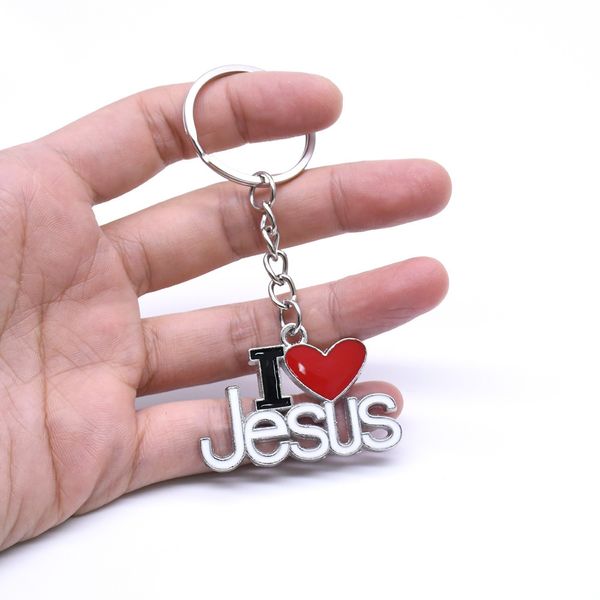 

ilove jesus christ love keychain pendant ring religious jewelry, Slivery;golden
